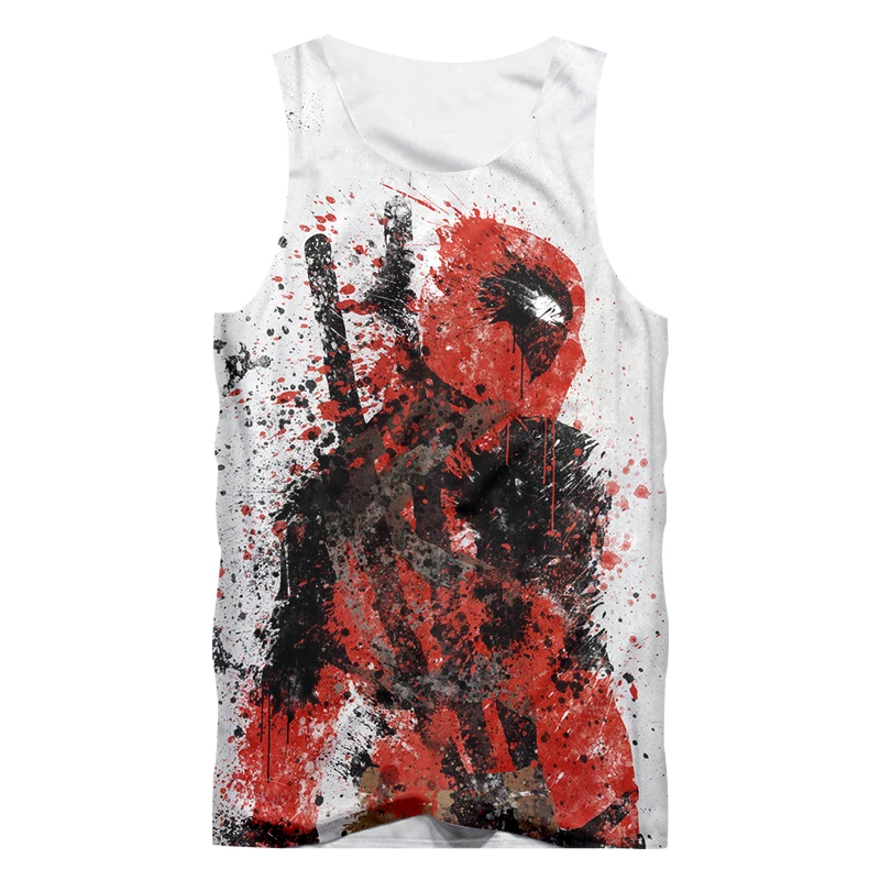 Мужская майка с 3D-принтом UJWI летняя в стиле унисекс принтом Дэдпул большие