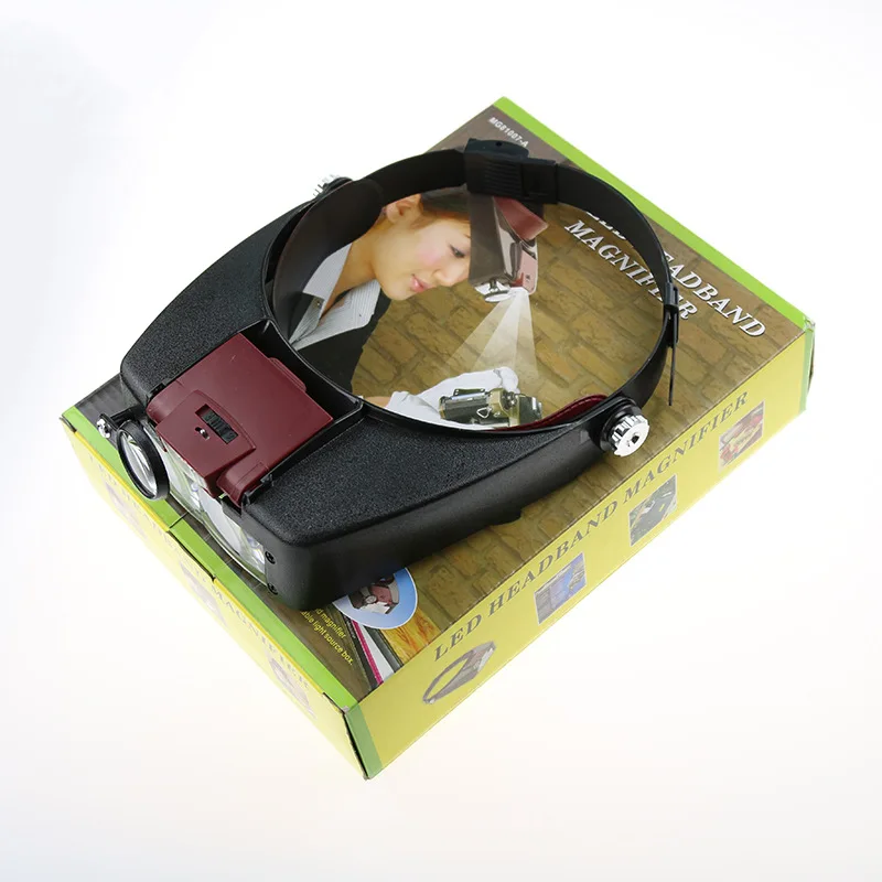 2016 Распродажа Лупа микроскоп шлем Стиль Стекло увеличительное Очки волчанка con Luz