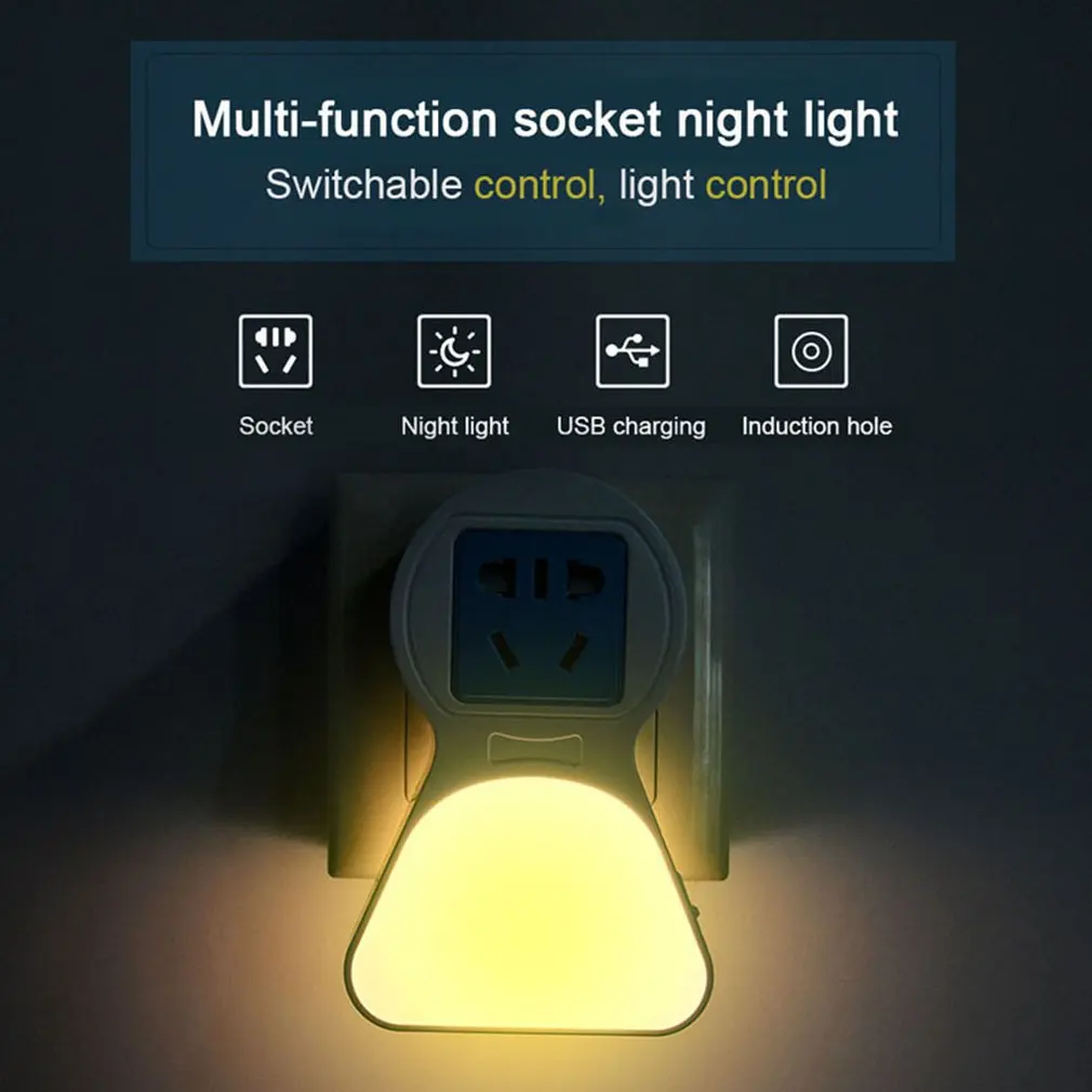 Creative Mini Two-color Temperature Light Control Induction Energy Saving Lamp USB Charging Decompression | Освещение