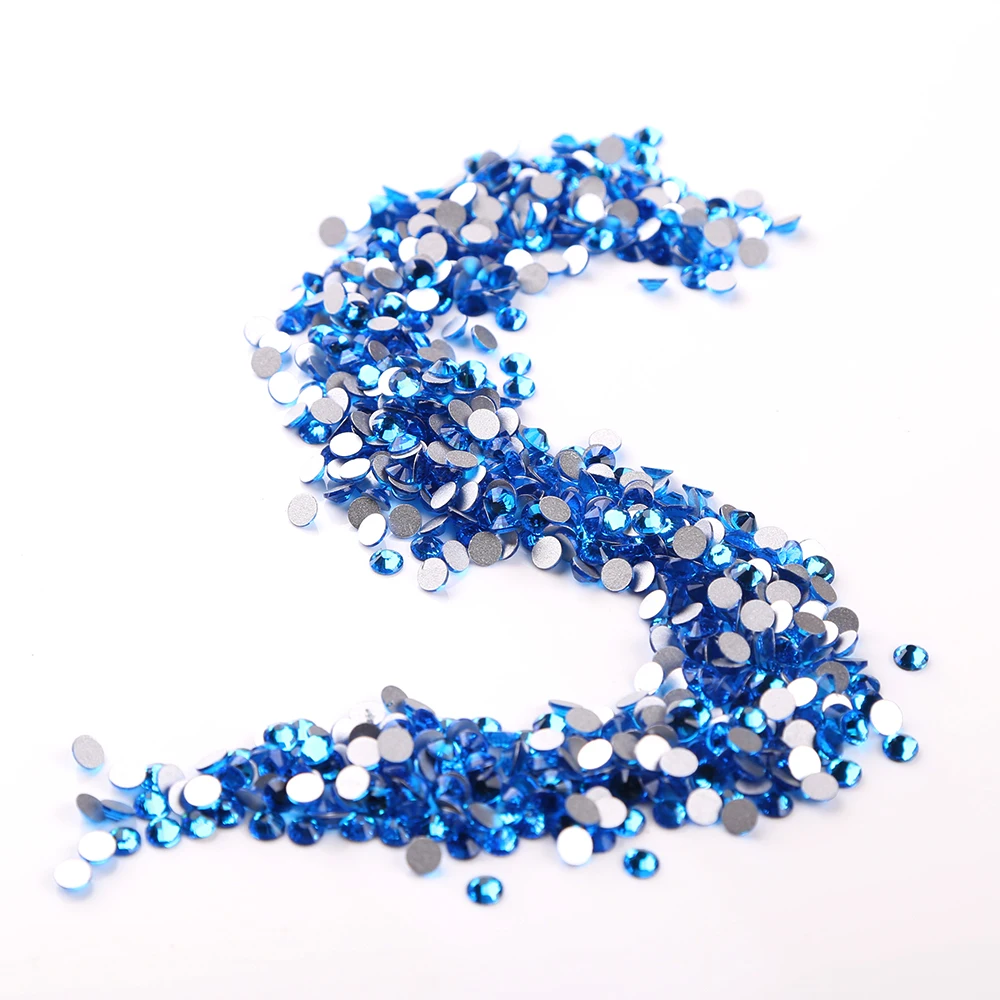 Клей На Стразы s светильник сапфировые кристаллы SS3 SS4 SS5 полноразмерные круглые