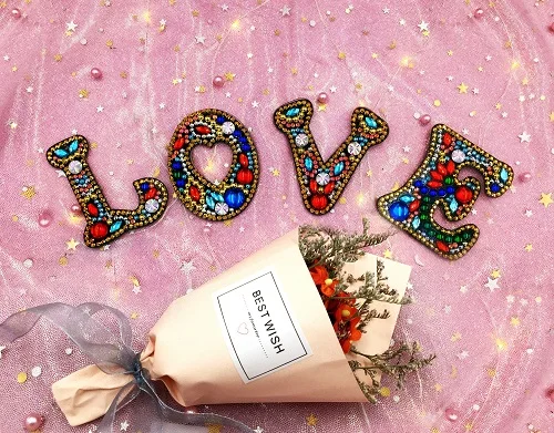 LOVE Different Design Diy бриллиантовый брелок Лучший Щелкунчик Рождественский подарок Diy Специальная форма полная дрель для женщин и девушек ювелирные изделия брелок - Цвет: LOVE