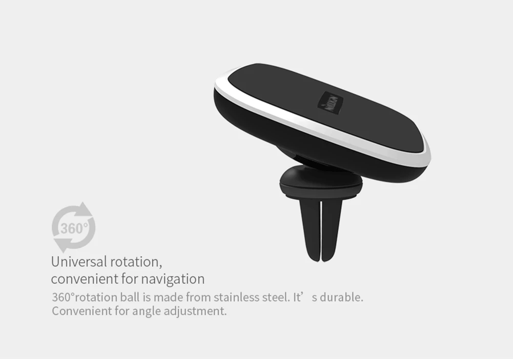 Nillkin автомобильное магнитное QI Беспроводное зарядное устройство для iphone X 6 7 8 Plus крепление на вентиляционное отверстие для samsung note 8 S7 Edge s8 plus