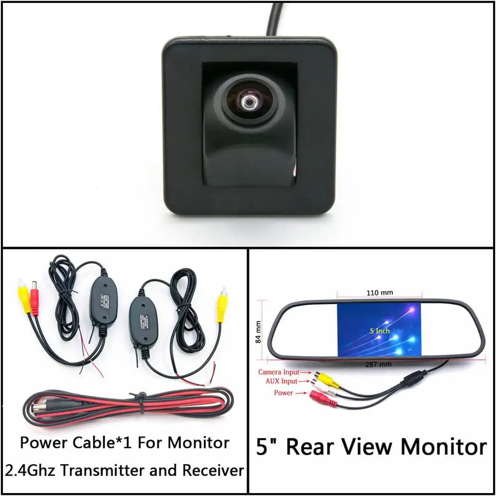 C Wireless 5 inch M 175 градусов камера заднего вида для Kia cerato Forte 5 K3 Cerato Classic для hyundai Elantra Avante автомобильный парковочный монитор - Название цвета: C Wireless 5 inch M