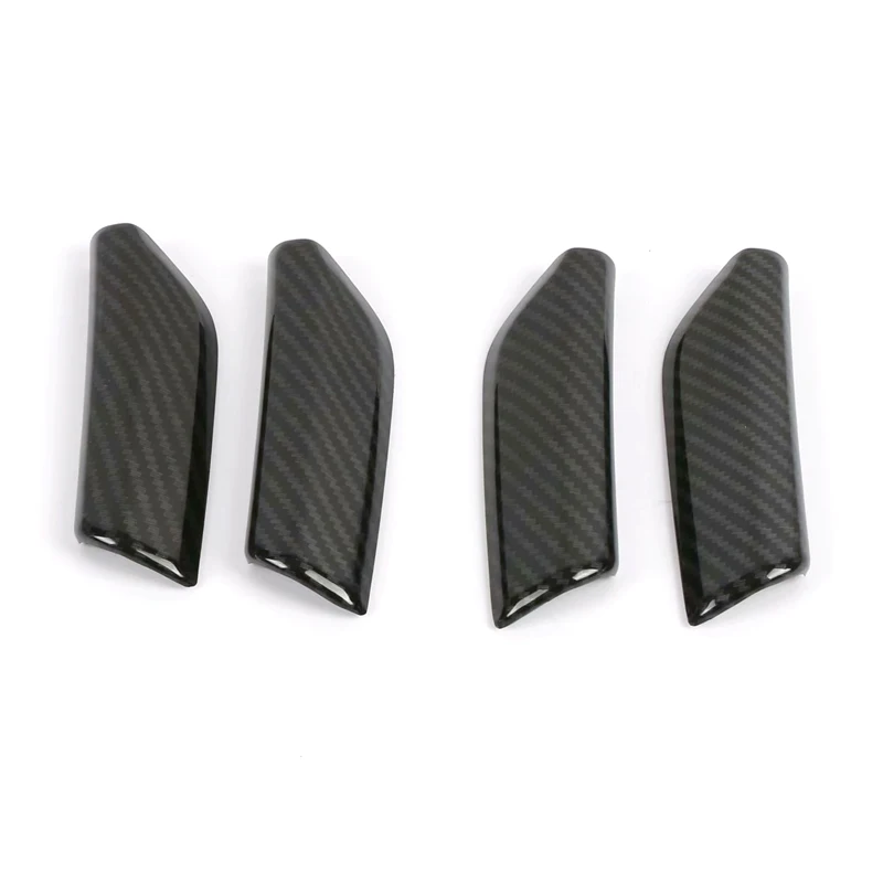 Carbon Fiber Style Подходит для Audi Q3 F3 автомобильный Стайлинг Автомобильная дверь ABS Ручка стикер для выемки защитные полоски 4 шт авто аксессуары - Название цвета: Carbon Fiber Style