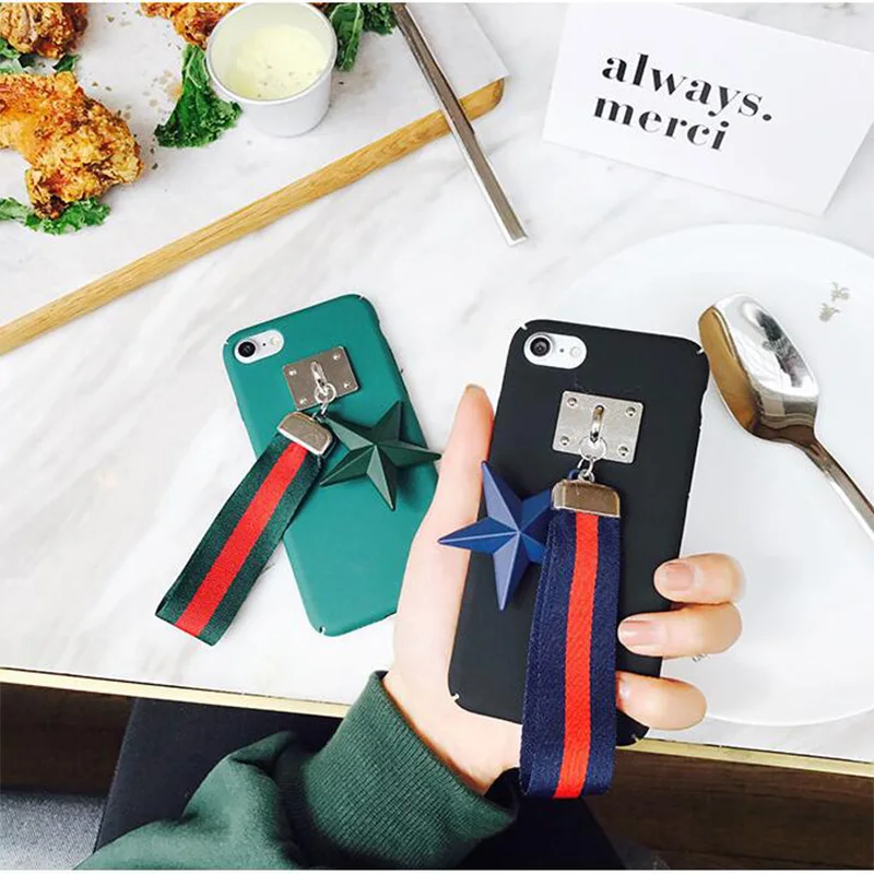 Solid Color Style Stars Stripe Pendant Tassel Case PC Phone for oppo r9splus r9s r9plus r9 a59 Back Cover |
