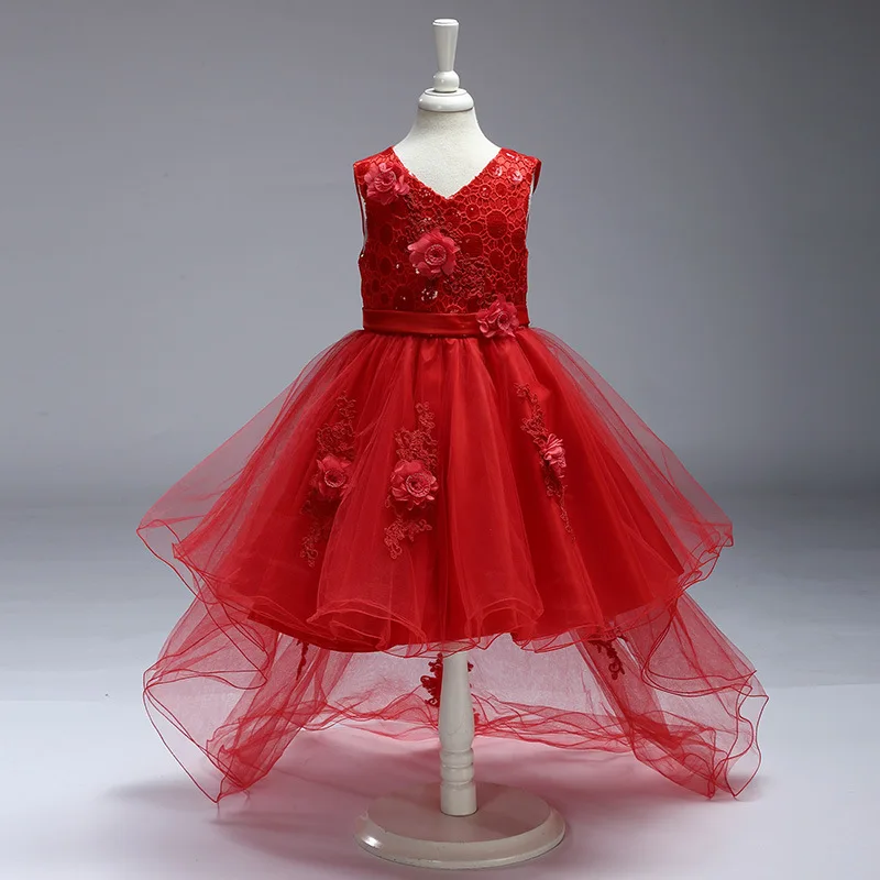 BAHEMAMI девушка Dress2018 Детская одежда хвост платье для девочек в цветочек свадебный