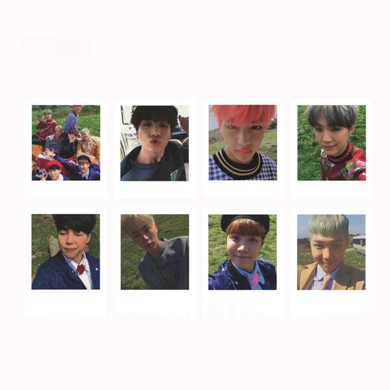 XK495 KPOP Bangtan Boy LOVE YOURSELF Album Photo Card Hip Hop Self Made Paper Cards Autograph Photocard XK495 - Color: XK495