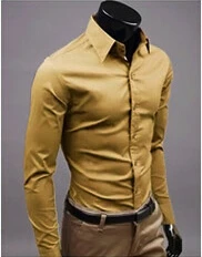 11 17 видов цветов мужские формальные рубашки чистый цвет мужские slim fit Мужчины костюм одежда Лидер продаж - Цвет: 11