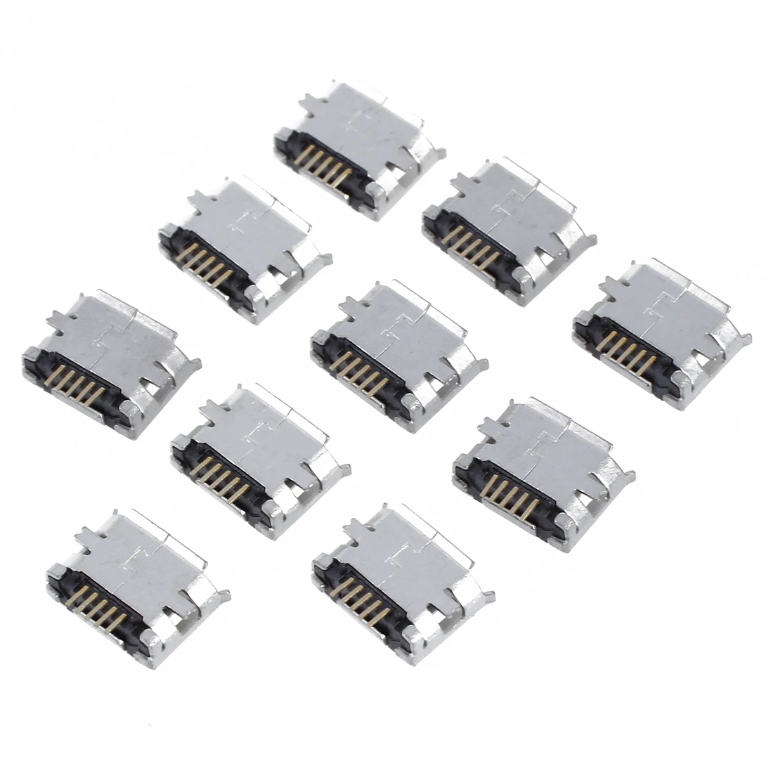 Акция! 10 x Micro-USB разъем Jack PCB SMD крепление Серебро | Строительство и ремонт