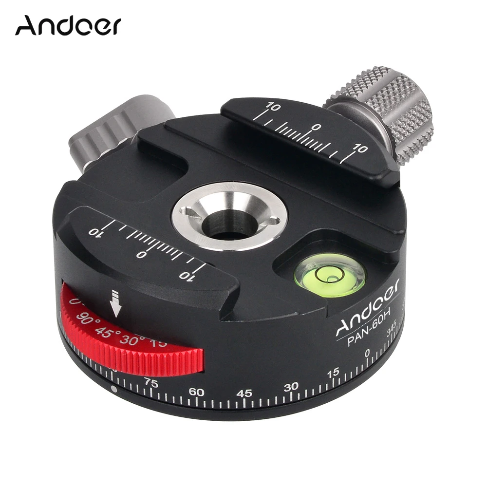 Andoer PAN 60H головка штатива панорамная шаровая Головка с индексационным вращателем