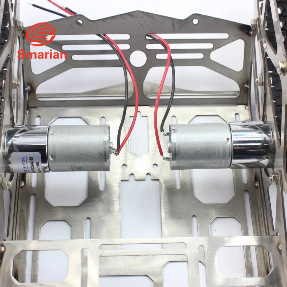 Металлическое шасси для роботов трек Arduino танков Wali с мотором из нержавеющей