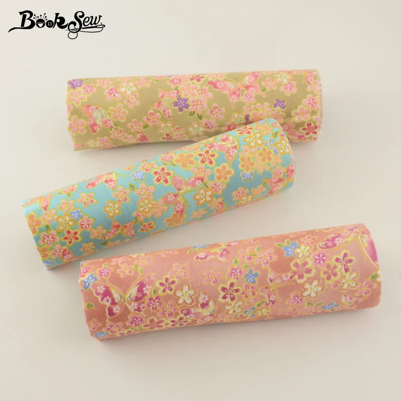 Booksew 100% хлопчатобумажная ткань с цветочным рисунком для квилтинга шитья сделай