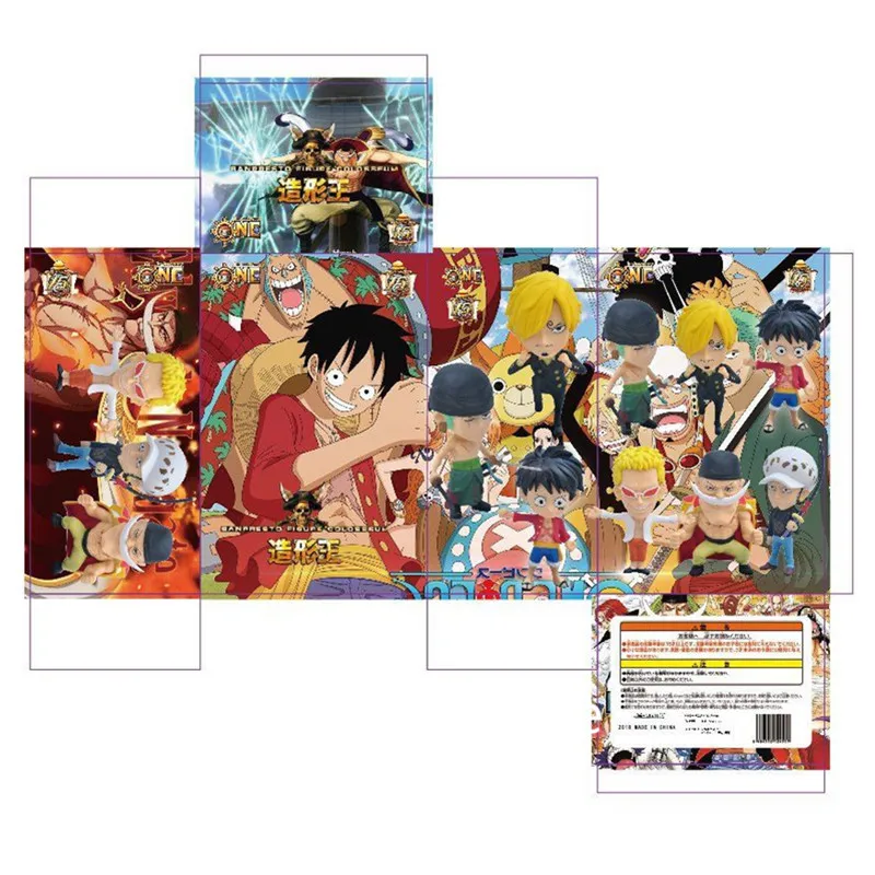 

6pcs/set Anime One Piece Luffy White Beard Zoro Trafalgar Law Doflamingo Sanji PVC Action Figure Model Doll Toys Gift