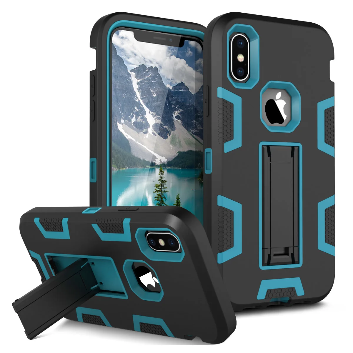 Грандевер 2 в 1, тяжелый защитный чехол для Iphone X, чехол C2, жесткий черный, розовый, золотой, красный, задняя крышка для Iphone X, чехол-подставка - Цвет: 05