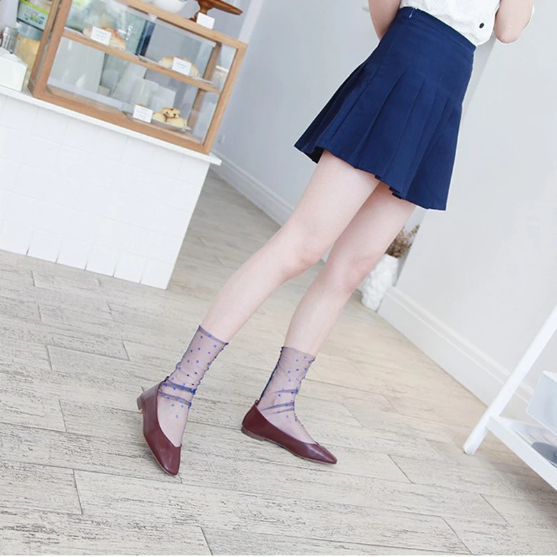 

Fashion Women Glitter Shiny Rhinestone Socks Transparent Mesh Ankle Socks Thin Fishnet Tulle Socks Soft Elastic Sheer Hosiery