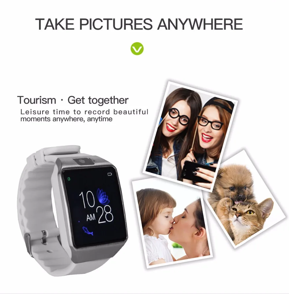 Cawono G12 Bluetooth Смарт часы с камерой Smartwatch Relogio часы TF sim-карта для iPhone samsung huawei Android VS DZ09 GT08