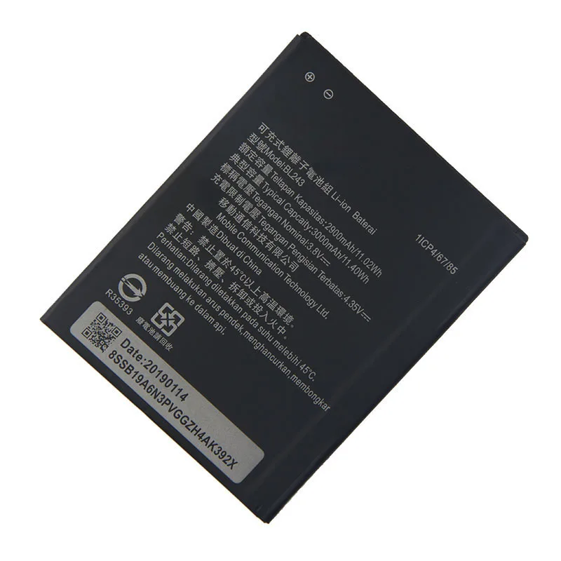 

Original High Capacity BL243 Battery For Lenovo K3 Note K50-T5 K50-T3S A5500 A5860 A5600 A7000 A7600 2900mAh