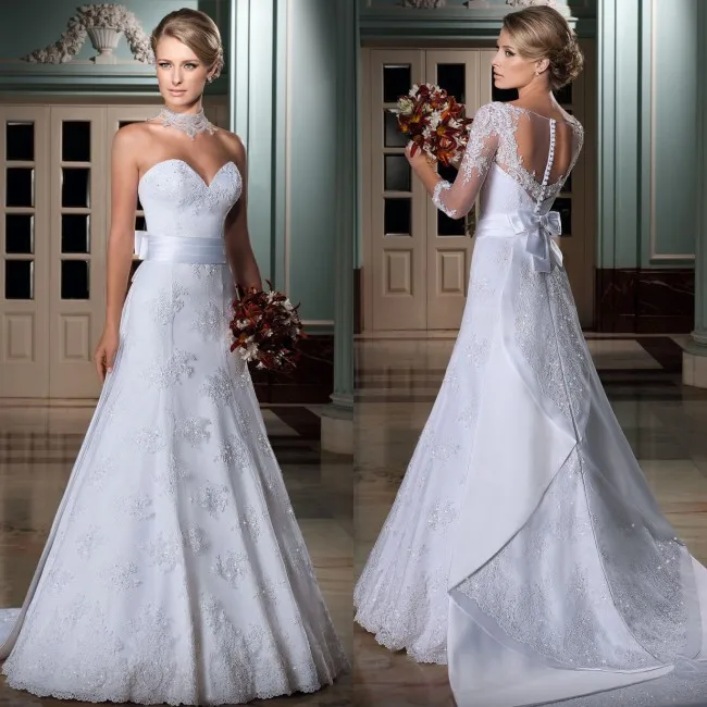 На заказ vestido de noiva без бретелек с курткой casamento съемный шлейф и пояс Модные