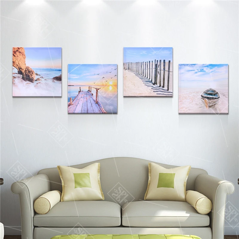 

Sunrise Beach Landscape Modern Canvas Painting Seascape Posters and Prints Bedroom Decoration Wall Art Picture for Kids No Frame