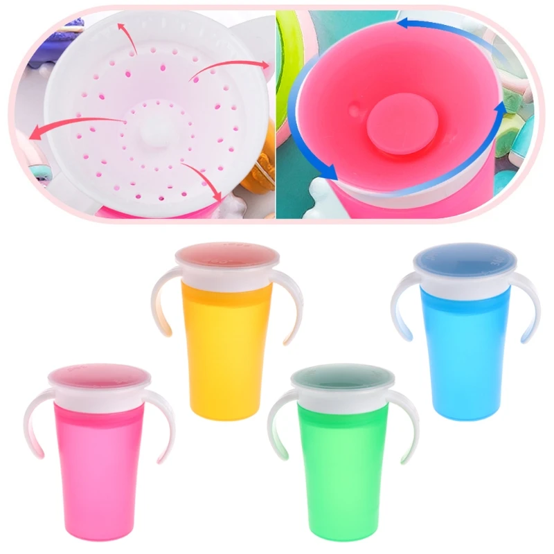 360 градусов Волшебный питьевой предотвращает утечку чашки тренировочные для