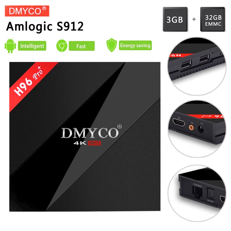 H96 PRO Plus Android 7 1 ТВ Box Amlogic S912 smart 3 ГБ Встроенная память 32G Оперативная Octa Ядро Wi Fi