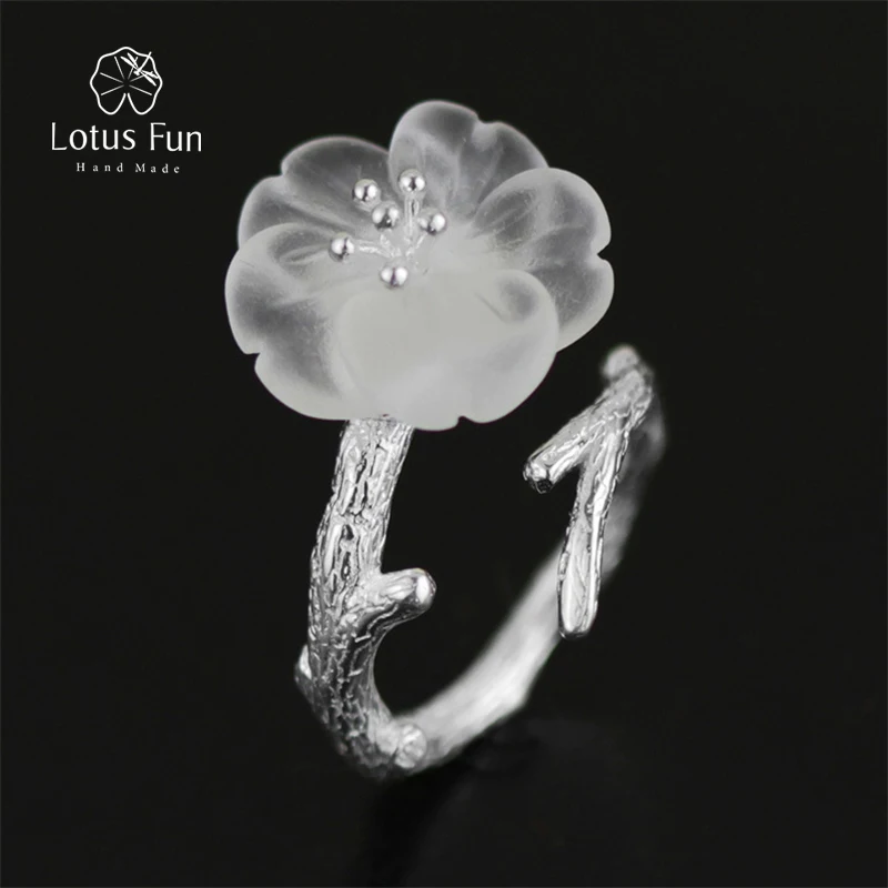 Женское кольцо с цветком Lotus Fun логотипом Rain ювелирное изделие ручной работы