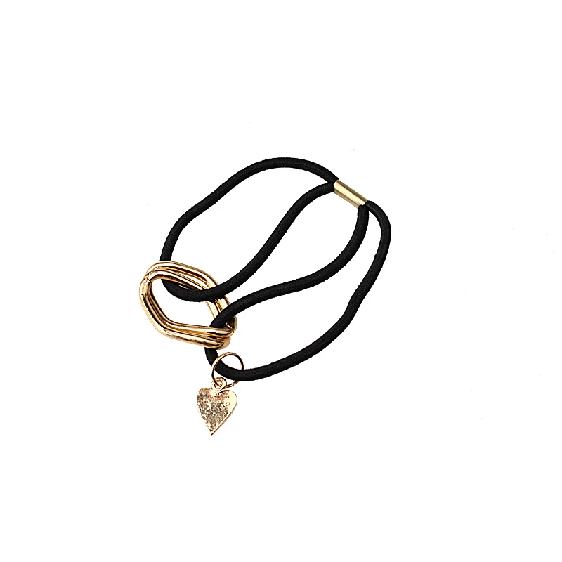 M MISM Женские аксессуары для волос металлическое сердце-подвеска резинки повязка