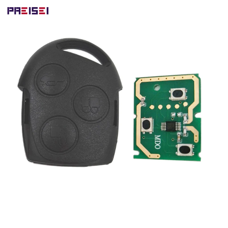 Автомобильный пульт дистанционного управления PREISEI 10 шт./лот черный 3 кнопки