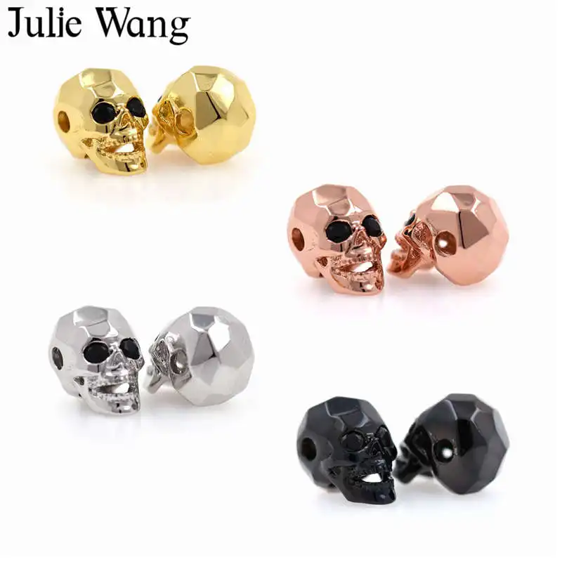 Джули Ван металлический медный череп бусины циркониевые глаза разделительные