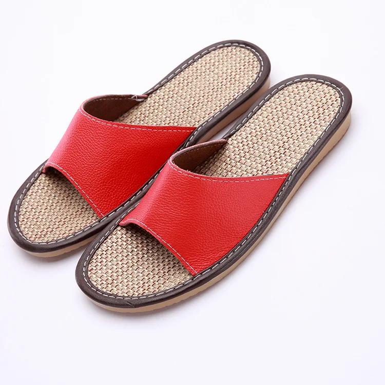 New Men Slippers Spring And Summer Genuine Leather Home Indoor Non - Slip Couple Shoes | Обувь