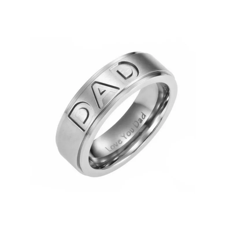 DIY Jewelry 4 Colors Stainless Steel Engraved Ring I Love You Dad Rings for Men Birthday Christmas Father's Day anillos | Украшения и