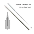 Наполнитель для пивной бутылки из нержавеющей стали для домашнего пивоварения, длина 13,7 дюйма, с пружинным наполнителем + щетка Nyon 15,6 дюйма