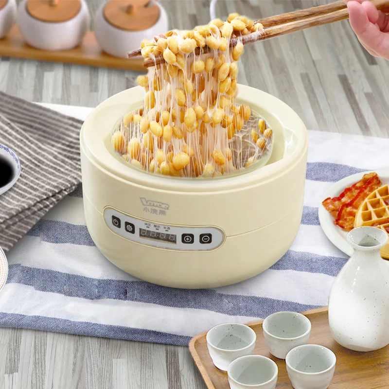 Kbxstart 220 V многофункциональный автоматический изготовитель йогурта машина Natto рисовое вино йогурт DIY Инструменты ферментационная машина 1L стекло Linner