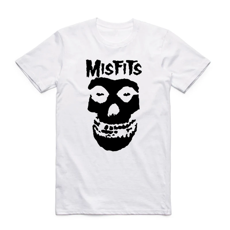 Мужская футболка с принтом The Misfits летняя повседневная круглым вырезом и коротким