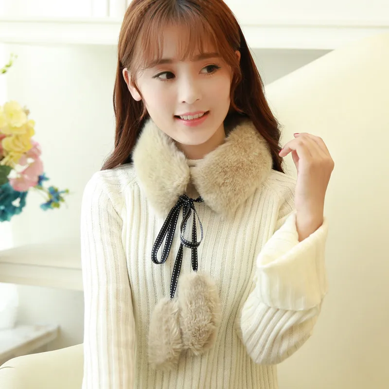 Новые модные элегантные дамские плюшевые воротники теплые меховые уникальные