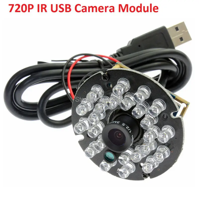 720p CMOS OV9712 MJPEG 30fps 12 мм объектив IR cut светодиодный светодиодная плата CCTV mini usb ir
