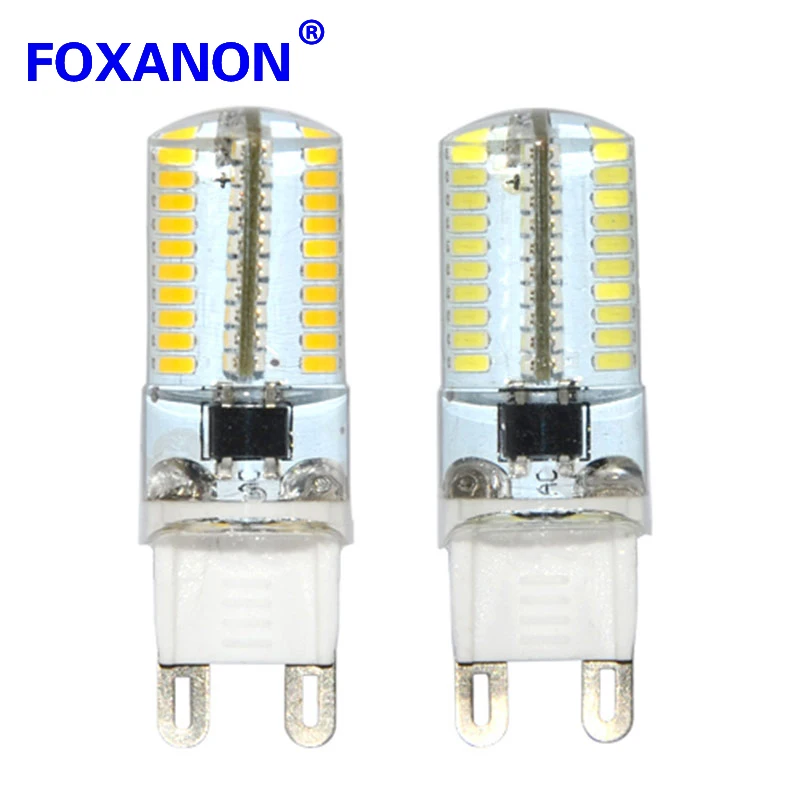 Светодиодная лампа Foxanon G9 3014 SMD 80 светодиодов 7 Вт 110 В 127 в 5 шт./лот|lamp t10|lamplamp pl |