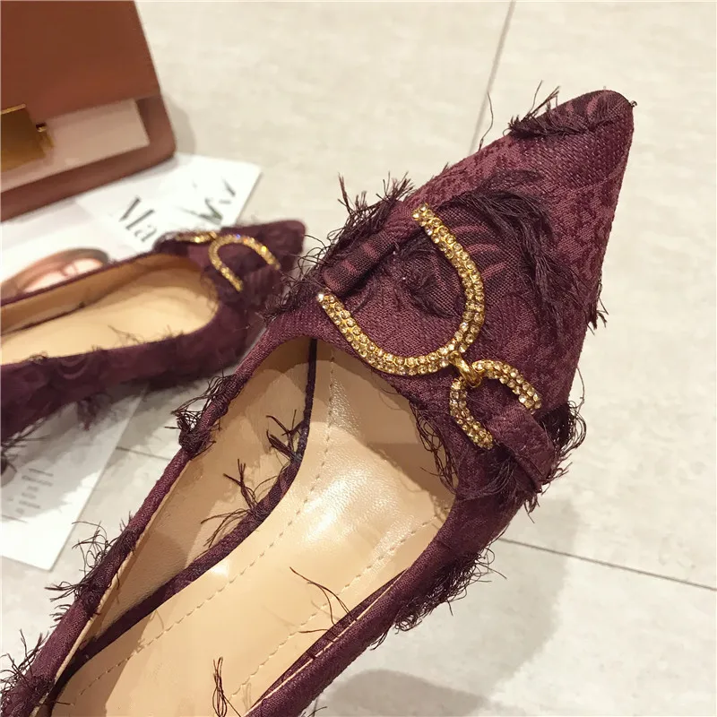 Туфли-лодочки женские на высоком каблуке 6 см с острым носком | Обувь