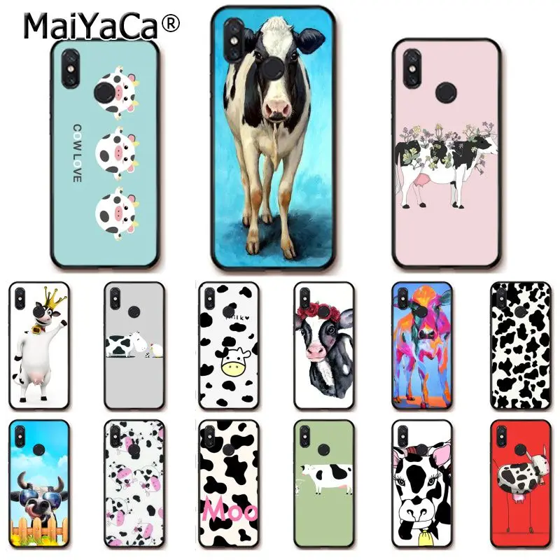 MaiYaCa милый мультяшный чехол для телефона с животными коровами Xiaomi Redmi8 4X 6A S2 7A 5A Redmi