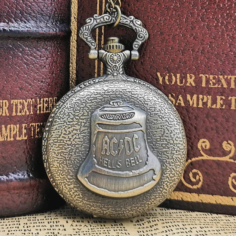 Карманные часы винтажные Ретро с подвеской в виде колокольчика кварцевые и