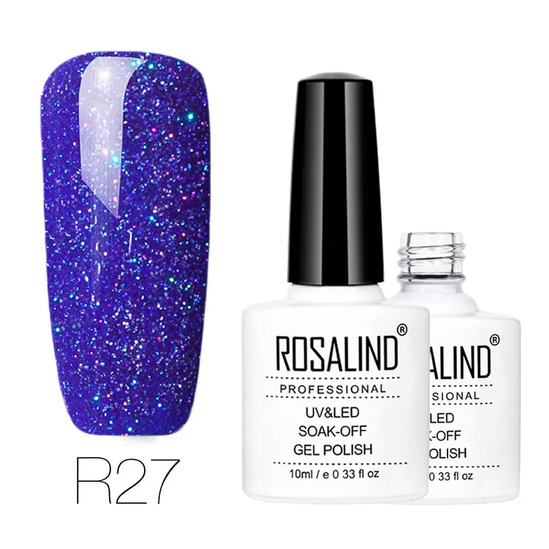 R27 Rosalind Rainbow 10 мл популярный R01-29 Цветной Гель-лак УФ светодиодный гель отмачиваемый Перманентный гель для полировки - Цвет: R27