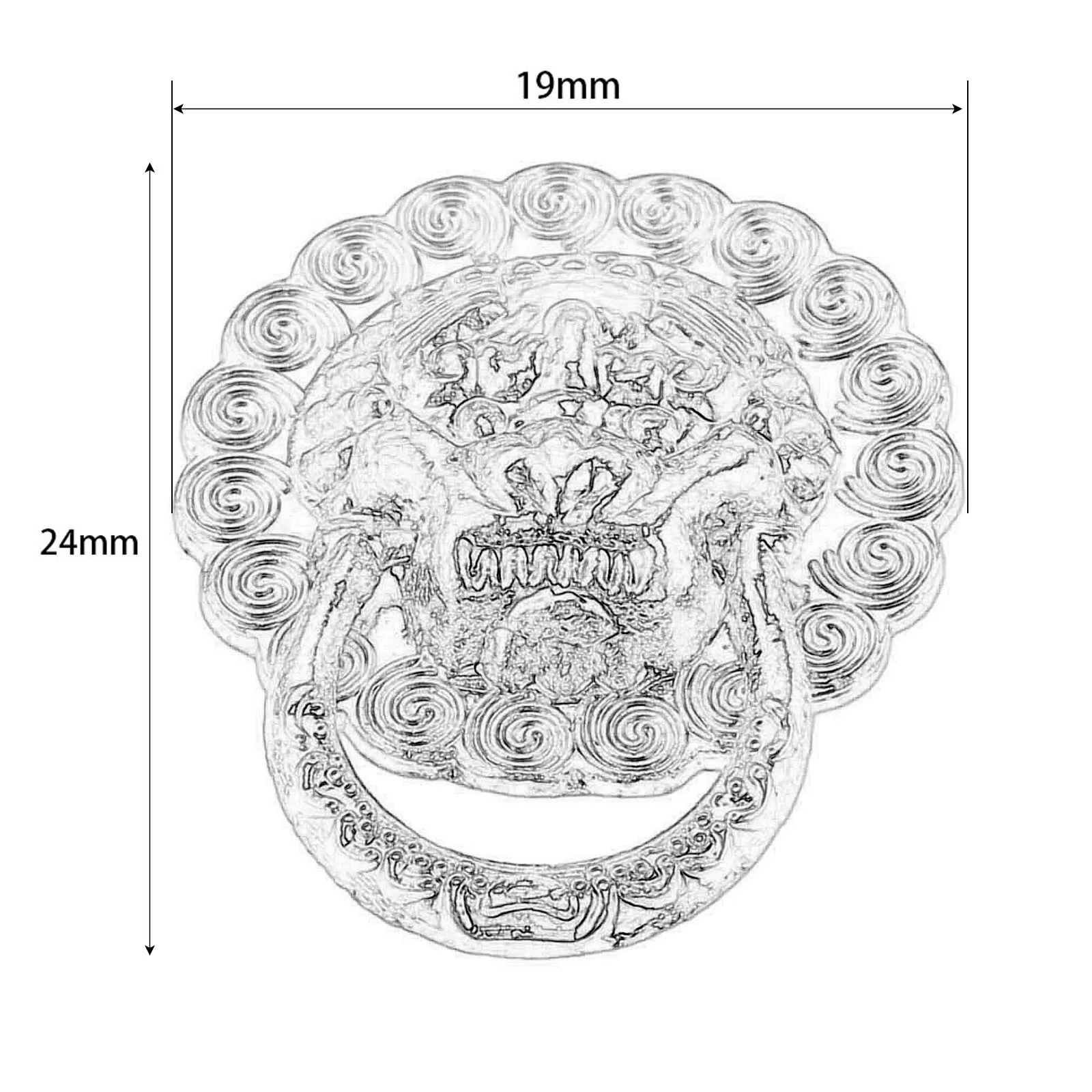 10 шт. винтажная ручка с изображением головы льва дверная Мебельная шкаф ящик