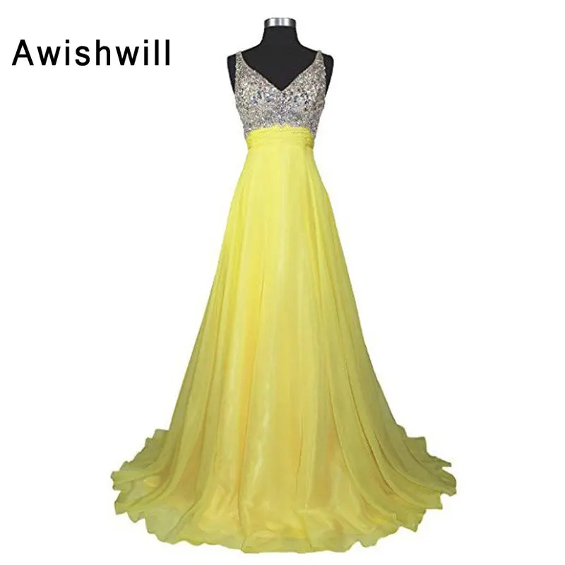 Сверкающие платья для выпускного вечера с двойным v-образным вырезом 2020 вечернее