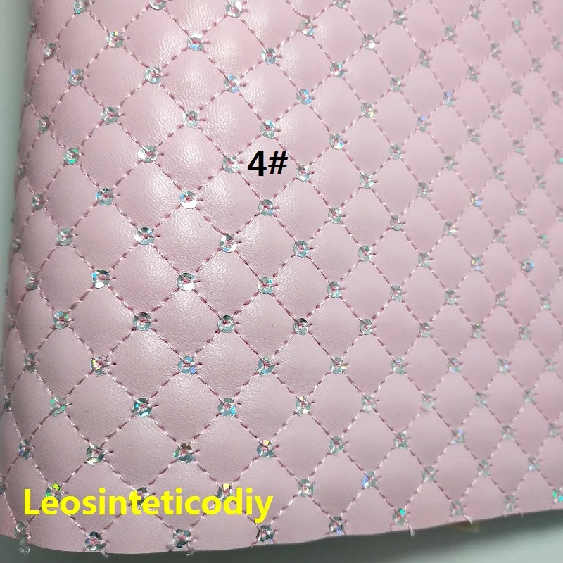 2 шт. 21x29 см стеганые квадраты с Sequines блестящие кожаные для самодельные Луки сумки обувь 3S13 - Цвет: 2PCS NO.4