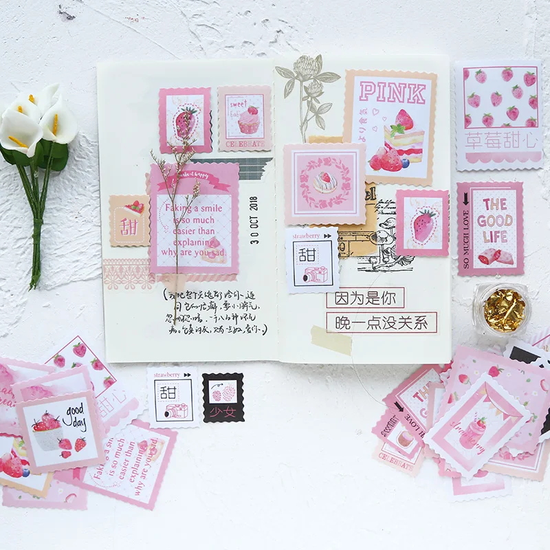 40 шт./лот винтажные штампы с растениями бумажные наклейки декоративные сделай