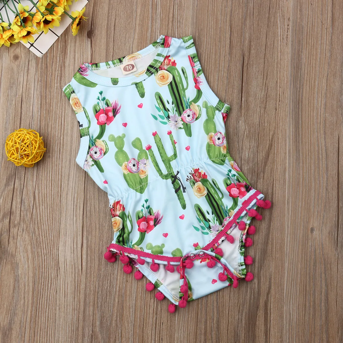 Комбинезон с цветочным рисунком для новорожденных девочек пляжный костюм одежда