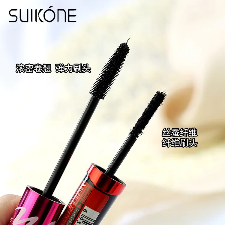 1 шт. SUIKONE шелковая прививка черное волокно Тушь для ресниц длинный толстый не