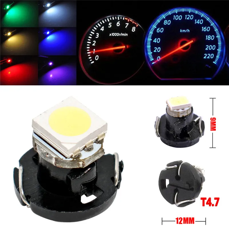10 шт. приборная панель для автомобиля Speedo Dash лампа 7 цветов T4.2 T4 5050 SMD LED Neo
