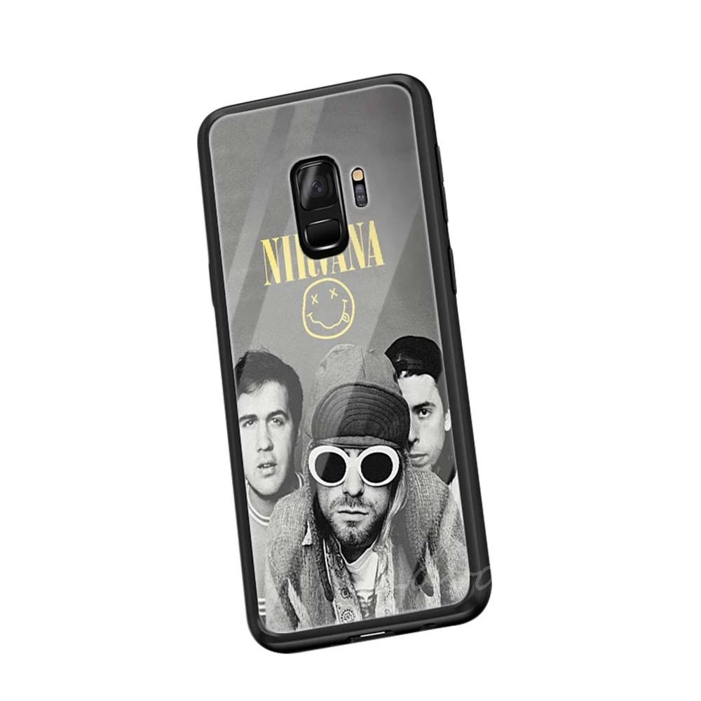 TG20 Lavaza группа Нирвана Мягкий чехол из закаленного стекла для samsung Galaxy Note 8 9 A30 A50 A70 S8 S9 S10 Plus - Цвет: TG20