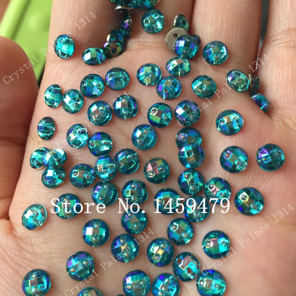 Синий цвет AB акриловые хрустальные свободные бусины небольшие нежные круглые